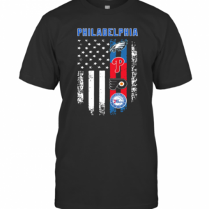 America Flag Philadelphia Teams T-Shirt