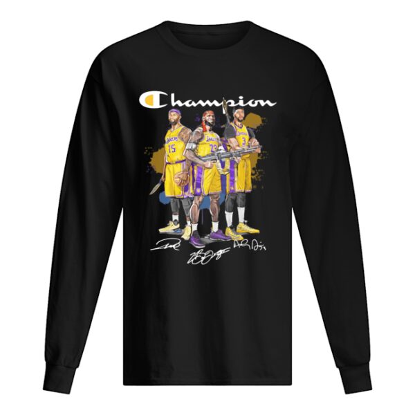 Angeles Lakers DeMarcus Cousins Anthony Davis LeBron James Champion signatures Shooter shirt