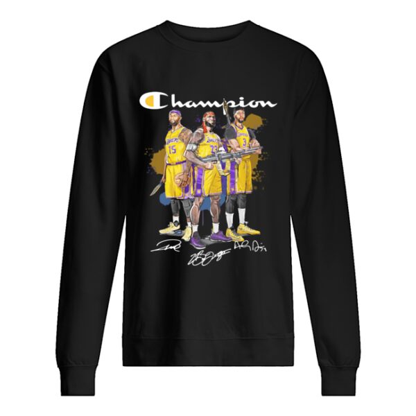 Angeles Lakers DeMarcus Cousins Anthony Davis LeBron James Champion signatures Shooter shirt