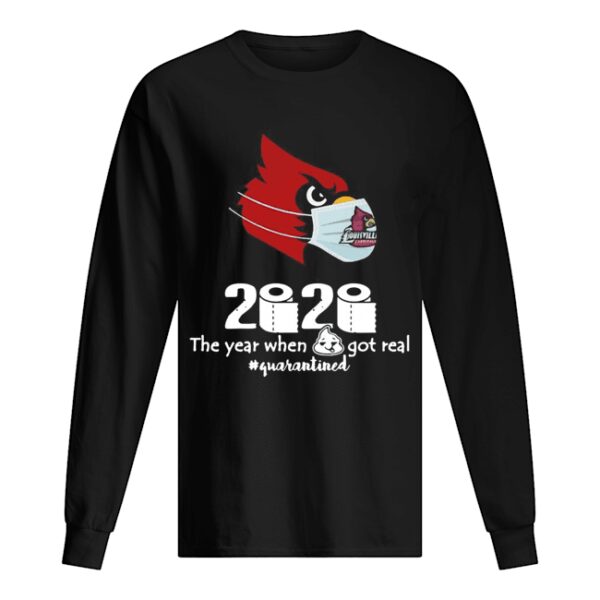 Arizona Cardinals Mask 2020 The Year When Shit Got Real Quarantined shirt