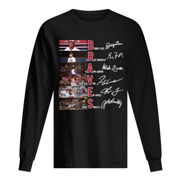 Atlanta Braves Bobby Cox Greg Maddux Hank Aaron signature shirt