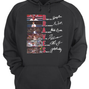 Atlanta Braves Bobby Cox Greg Maddux Hank Aaron signature shirt 2 Atlanta Braves Bobby Cox Greg Maddux Hank Aaron signature shirt 3