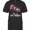 Atlanta Falcons And Georgia Bulldogs Football Its In My Heart Valentines Day T-Shirt
