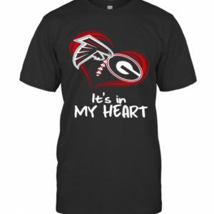 Atlanta Falcons And Georgia Bulldogs Football Its In My Heart Valentines Day T-Shirt