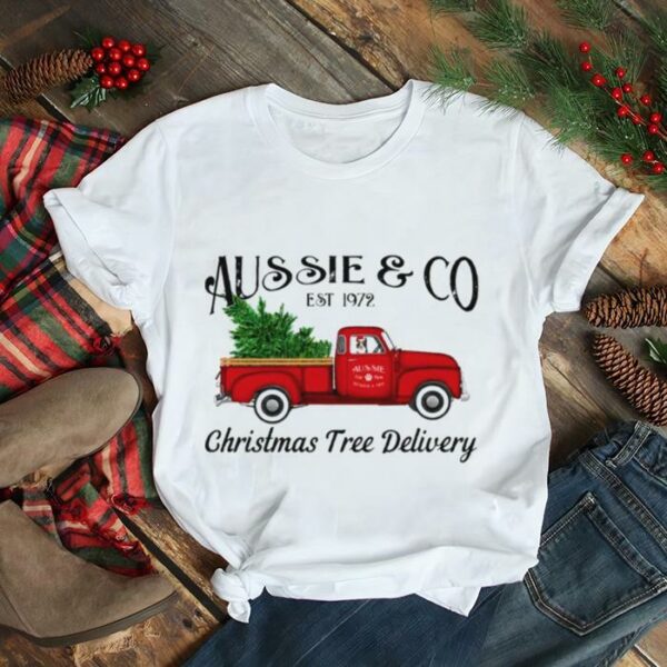 Aussie Australian Shepherd Christmas Tree Antique Truck shirt