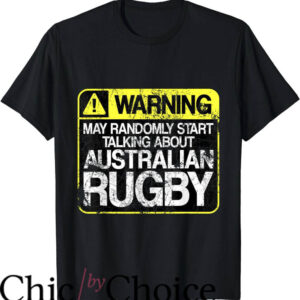 Australian Rugby T-Shirt Australia Rugby Warning