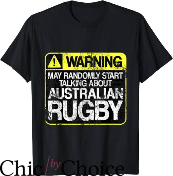 Australian Rugby T-Shirt Australia Rugby Warning