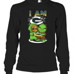 Baby Groot And Baby Grinch I AM Green Bay Packers T-Shirt Baby Groot And Baby Grinch I AM Green Bay Packers T-Shirt