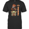 Baby Groot And Baby Yoda Hug Harley Davidson T-Shirt