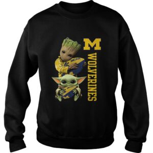 Baby Groot And Baby Yoda Hug Wolverines shirt 3