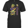 Baby Groot And Yoda Hug Minnesota Vikings T-Shirt