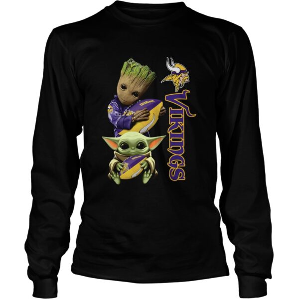 Baby Groot And Yoda Hug Minnesota Vikings shirt