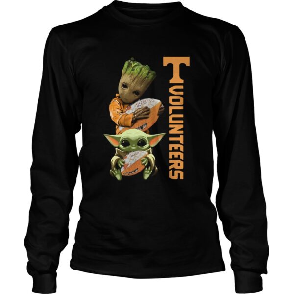 Baby Groot And Yoda Hug Tennessee Volunteers shirt