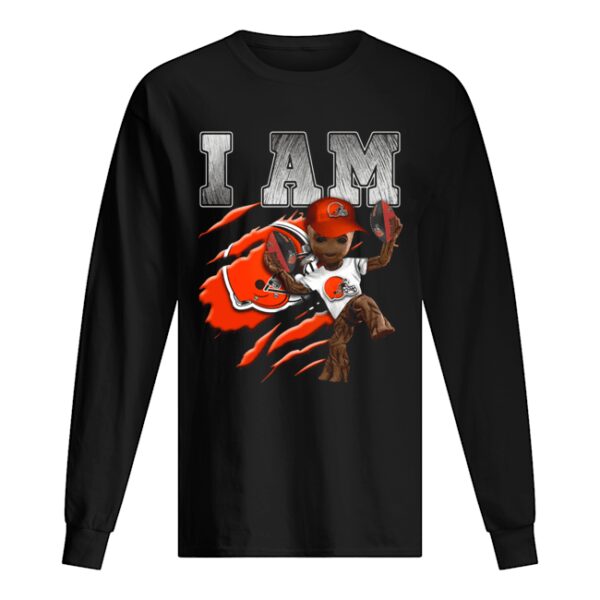 Baby Groot I Am Cleveland Browns shirt