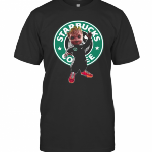 Baby Groot Starbucks Coffee Logo T-Shirt