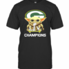 Baby Yoda Green Bay Packers Super Champions T-Shirt
