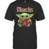 Baby Yoda Hug Arizona Diamondbacks Logo T-Shirt