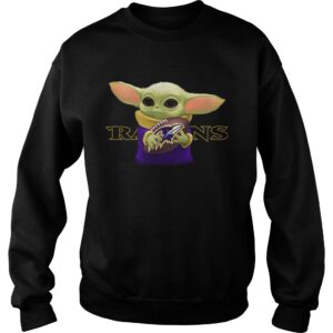 Baby Yoda Hug Baltimore Ravens shirt 3