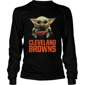Baby Yoda Hug Cleveland Browns Logo Star Wars shirt Baby Yoda Hug Cleveland Browns Logo Star Wars shirt