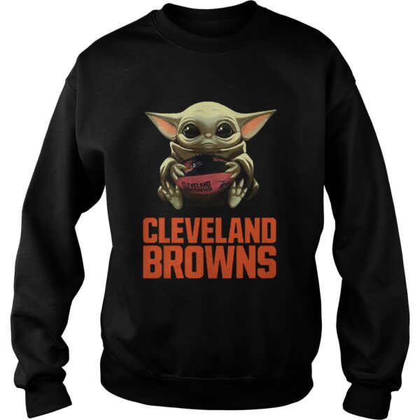 Baby Yoda Hug Cleveland Browns Logo Star Wars shirt