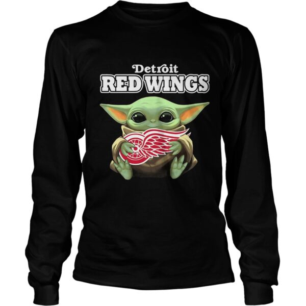 Baby Yoda Hug Detroit Red Wings shirt