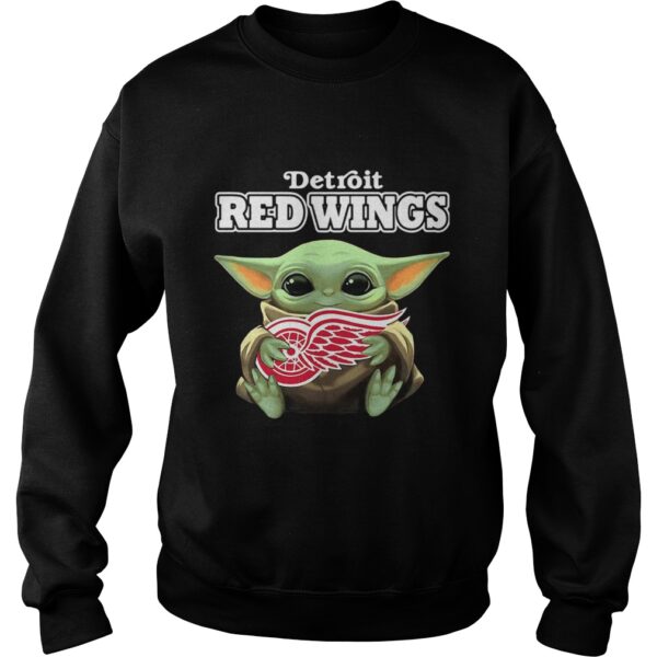 Baby Yoda Hug Detroit Red Wings shirt