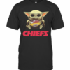 Baby Yoda Hug Kansas City Chiefs Football T-Shirt