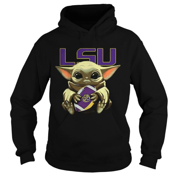 Baby Yoda Hug LSU Tigers Logo ball Star Wars shirt