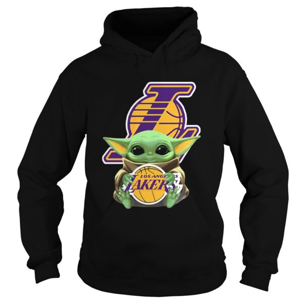 Baby Yoda Hug Los Angeles Lakers shirt