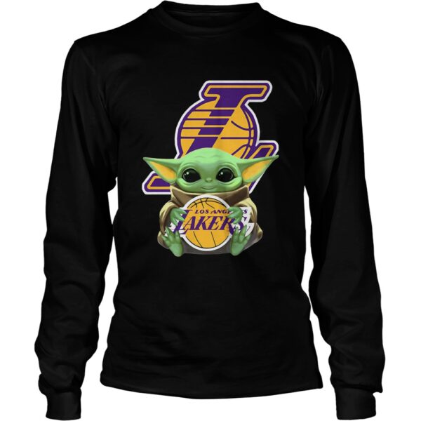 Baby Yoda Hug Los Angeles Lakers shirt