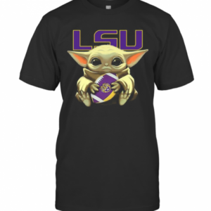 Baby Yoda Hug Lsu Tigers Football T-Shirt