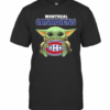 Baby Yoda Hug Montreal Canadiens Logo T-Shirt