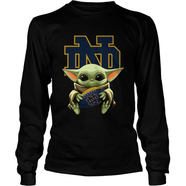 Baby Yoda Hug Notre Dame shirt