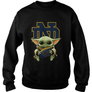 Baby Yoda Hug Notre Dame shirt 2 Baby Yoda Hug Notre Dame shirt 3