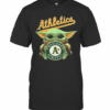 Baby Yoda Hug Oakland Athletics Baseball T-Shirt