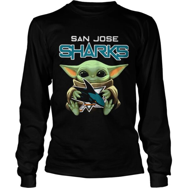 Baby Yoda Hug San Jose Sharks shirt