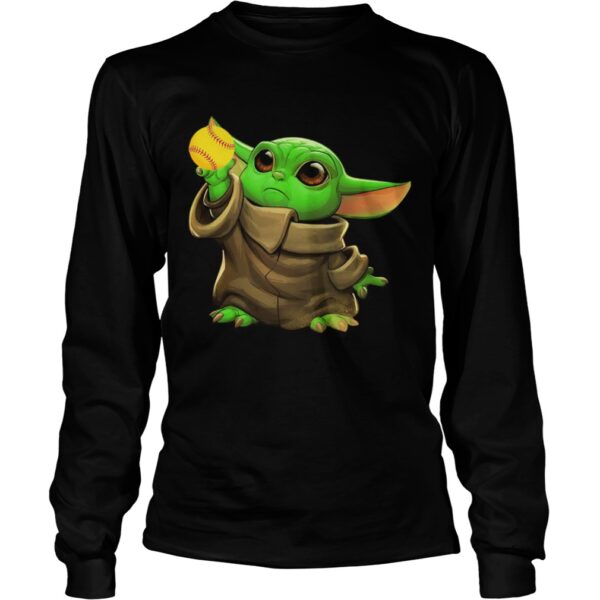 Baby Yoda Hug Softball shirt