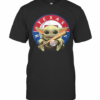 Baby Yoda Texas Rangers Baseball T-Shirt