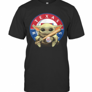 Baby Yoda Texas Rangers Baseball T-Shirt