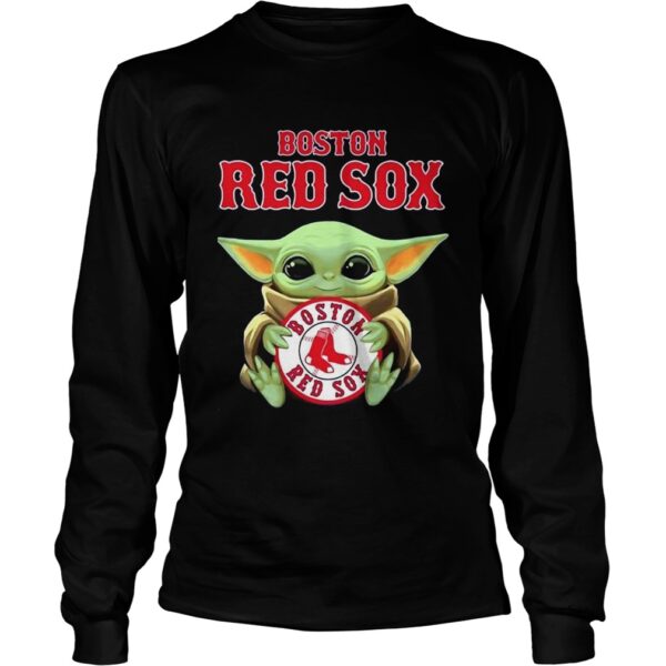 Baby Yoda hug Boston Red Sox The Mandalorian shirt