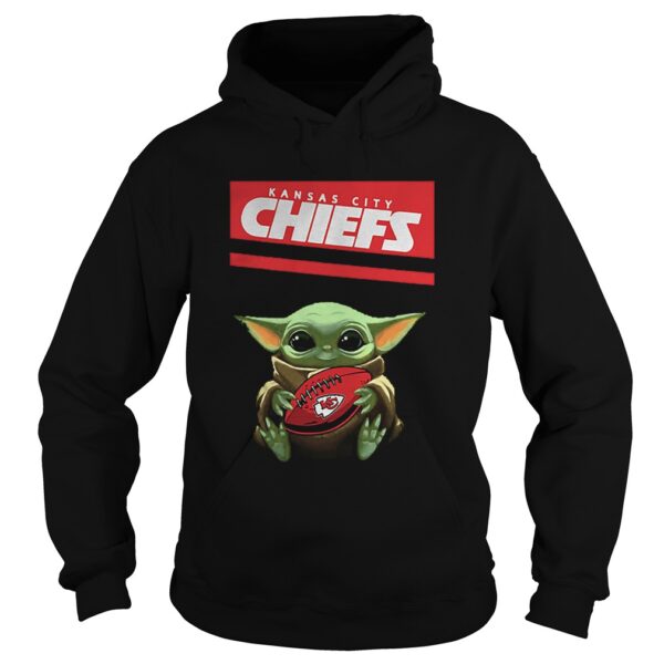 Baby Yoda hug Kansas City Chiefs Ball Logo Star Wars shirt