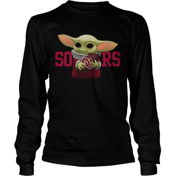 Baby Yoda hug Oklahoma Sooners shirt