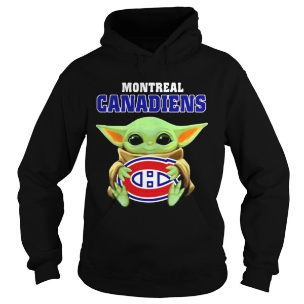 Baby Yoda hug ball Montreal Canadiens shirt