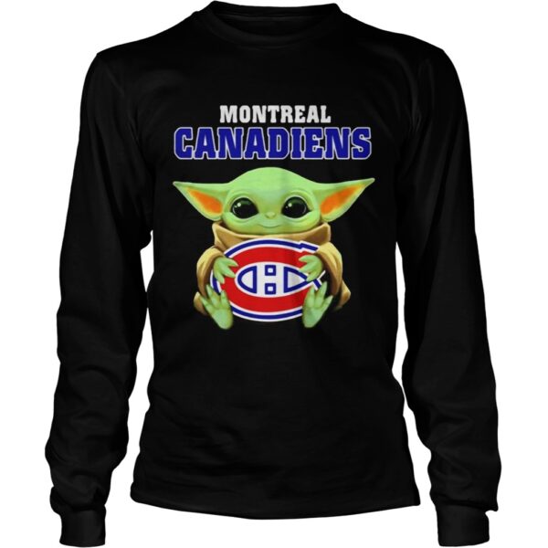 Baby Yoda hug ball Montreal Canadiens shirt