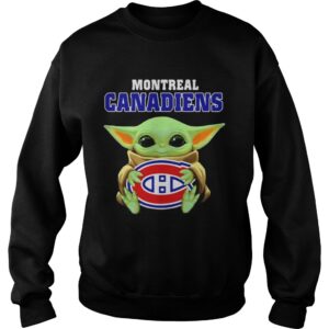 Baby Yoda hug ball Montreal Canadiens shirt 2 Baby Yoda hug ball Montreal Canadiens shirt 3