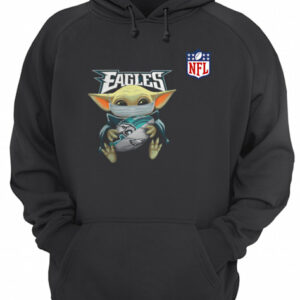 Baby yoda mask hug philadelphia eagles ball NFL shirt 2 Baby yoda mask hug philadelphia eagles ball NFL shirt 3
