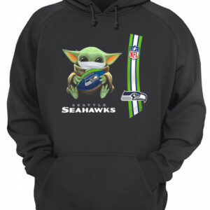 Baby yoda mask hug seattle seahawks ball NFL shirt 2 Baby yoda mask hug seattle seahawks ball NFL shirt 3