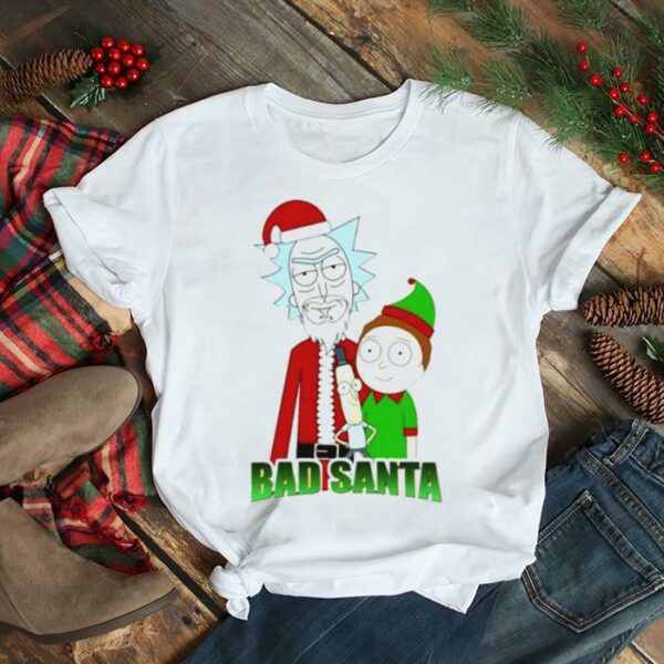 Bad Santa Rick And Morty Cartoon Christmas shirt