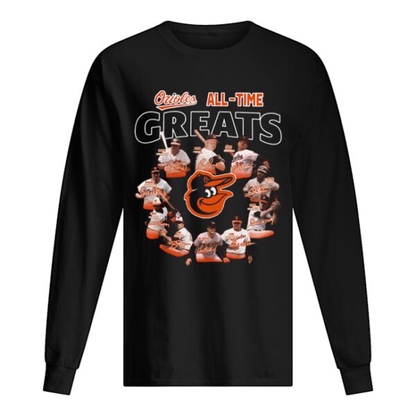 Baltimore Orioles all time great players signatures shirt