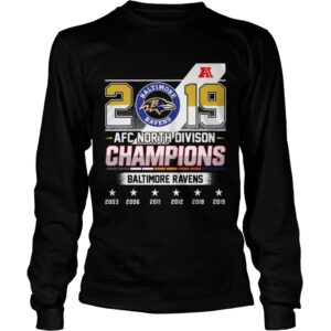 Baltimore Ravens Afc North Division Champions 2019 shirt